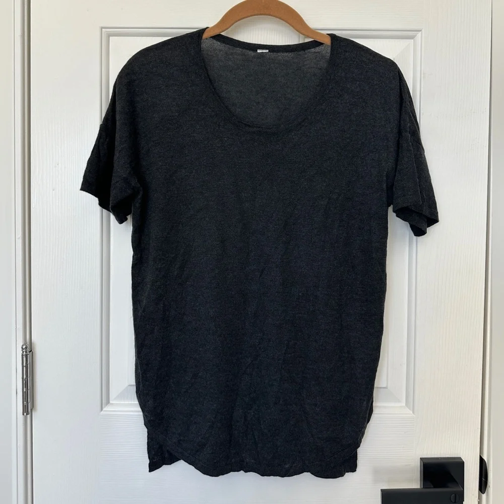 Lululemon Daya Knit Tee Women’s Heathered Black
